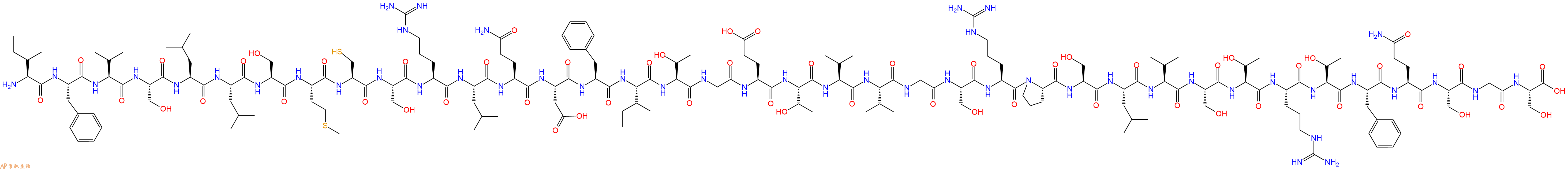 专肽生物产品H2N-Ile-Phe-Val-Ser-Leu-Leu-Ser-Met-Cys-Ser-Arg-Leu-Gln-Asp-Phe-Ile-Thr-Gly-Glu-Thr-Val-Val-Gly-Ser-Arg-Pro-Ser-Leu-Val-Ser-Thr-Arg-Thr-Phe-Gln-Ser-Gly-Ser-OH