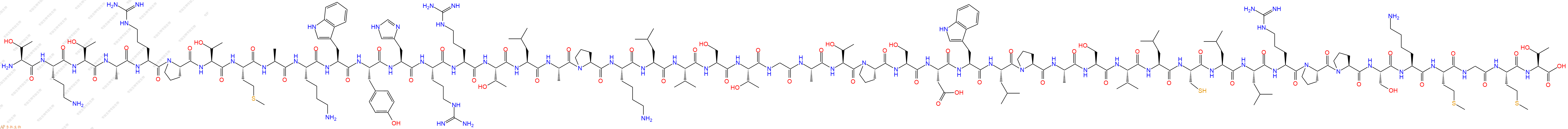 专肽生物产品H2N-Thr-Orn-Thr-Ala-Arg-Pro-Thr-Met-Ala-Lys-Trp-Tyr-His-Arg-Arg-Thr-Leu-Ala-Pro-Lys-Leu-Val-Ser-Thr-Gly-Ala-Thr-Pro-Ser-Asp-Trp-Leu-Pro-Ala-Ser-Val-Leu-Cys-Leu-Leu-Arg-Pro-Pro-Ser-Lys-Met-Gly-Met-Thr-OH