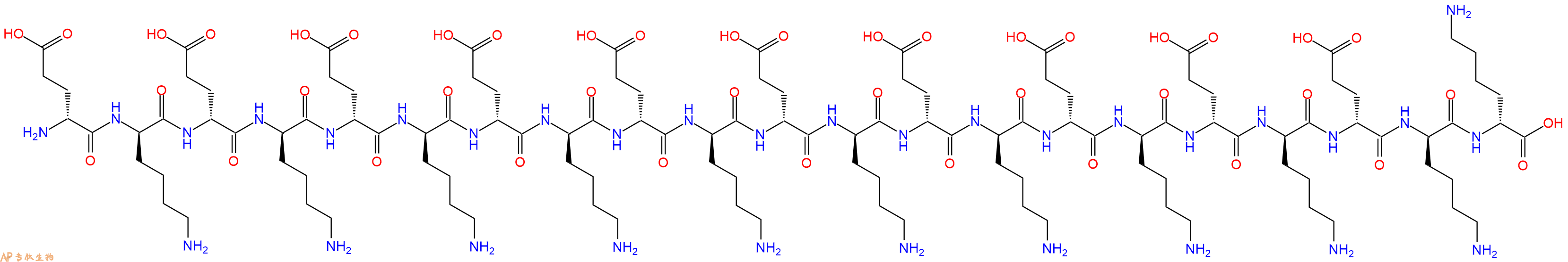 专肽生物产品H2N-DGlu-DLys-DGlu-DLys-DGlu-DLys-DGlu-DLys-DGlu-DLys-DGlu-DLys-DGlu-DLys-DGlu-DLys-DGlu-DLys-DGlu-DLys-DLys-OH