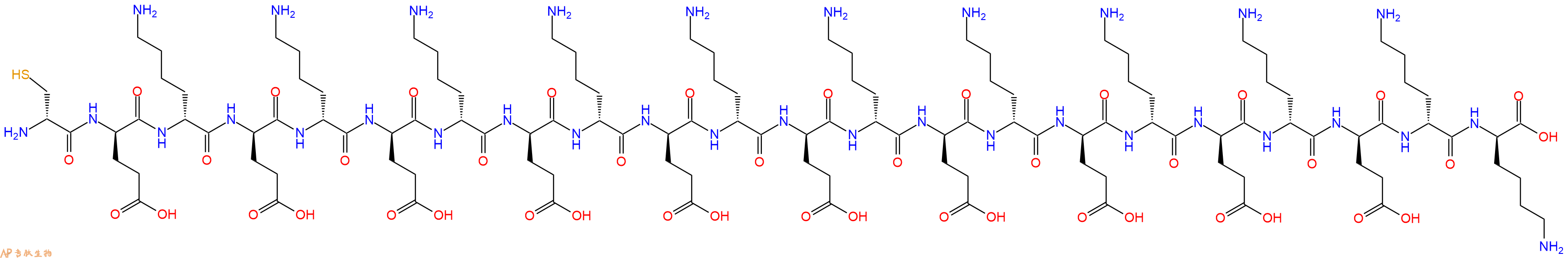 专肽生物产品H2N-DCys-DGlu-DLys-DGlu-DLys-DGlu-DLys-DGlu-DLys-DGlu-DLys-DGlu-DLys-DGlu-DLys-DGlu-DLys-DGlu-DLys-DGlu-DLys-DLys-OH