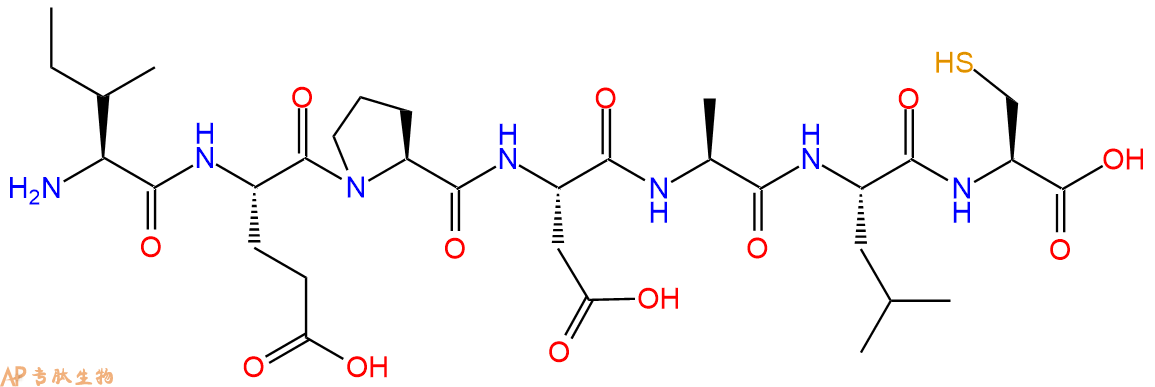专肽生物产品H2N-Ile-Glu-Pro-Asp-Ala-Leu-Cys-OH