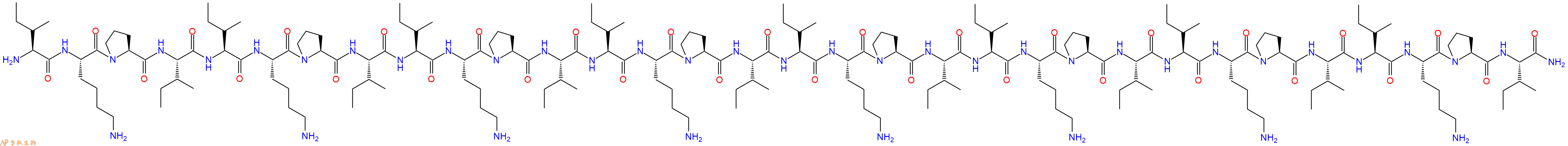 专肽生物产品H2N-Ile-Lys-Pro-Ile-Ile-Lys-Pro-Ile-Ile-Lys-Pro-Ile-Ile-Lys-Pro-Ile-Ile-Lys-Pro-Ile-Ile-Lys-Pro-Ile-Ile-Lys-Pro-Ile-Ile-Lys-Pro-Ile-NH2