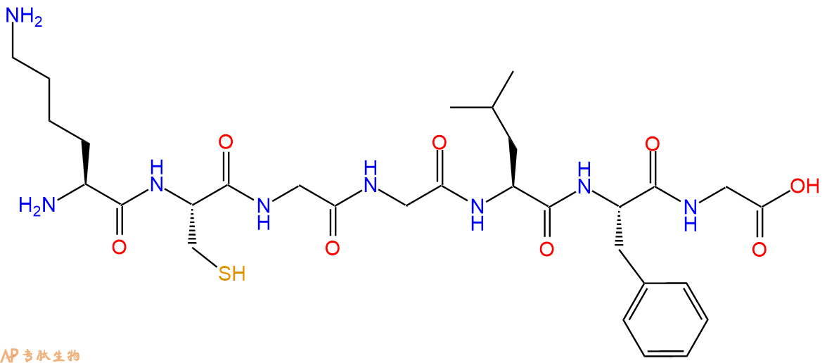 专肽生物产品H2N-Lys-Cys-Gly-Gly-Leu-Phe-Gly-OH