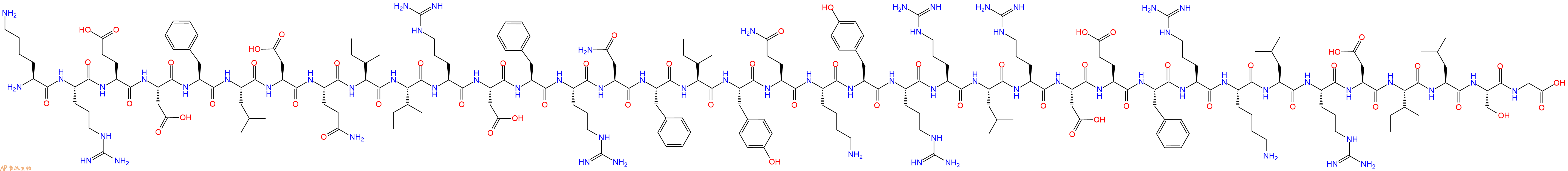 专肽生物产品H2N-Lys-Arg-Glu-Asp-Phe-Leu-Asp-Gln-Ile-Ile-Arg-Asp-Phe-Arg-Asn-Phe-Ile-Tyr-Gln-Lys-Tyr-Arg-Arg-Leu-Arg-Asp-Glu-Phe-Arg-Lys-Leu-Arg-Asp-Ile-Leu-Ser-Gly-OH