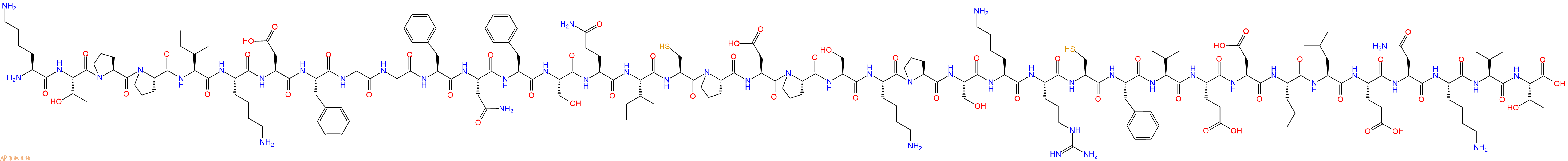 专肽生物产品H2N-Lys-Thr-Pro-Pro-Ile-Lys-Asp-Phe-Gly-Gly-Phe-Asn-Phe-Ser-Gln-Ile-Cys-Pro-Asp-Pro-Ser-Lys-Pro-Ser-Lys-Arg-Cys-Phe-Ile-Glu-Asp-Leu-Leu-Glu-Asn-Lys-Val-Thr-OH