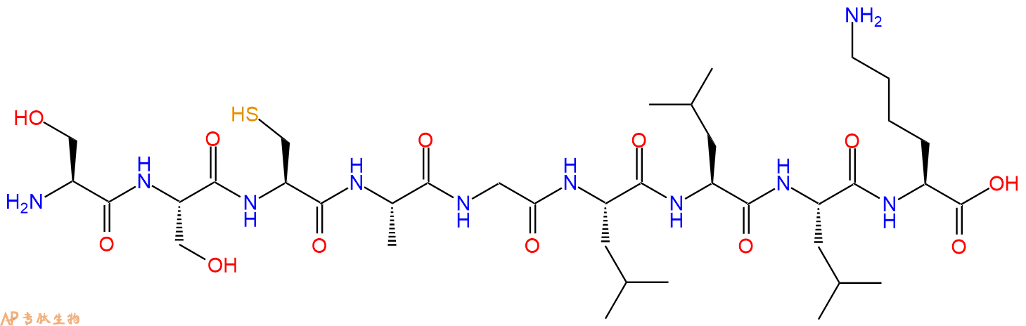 专肽生物产品H2N-Ser-Ser-Cys-Ala-Gly-Leu-Leu-Leu-Lys-OH