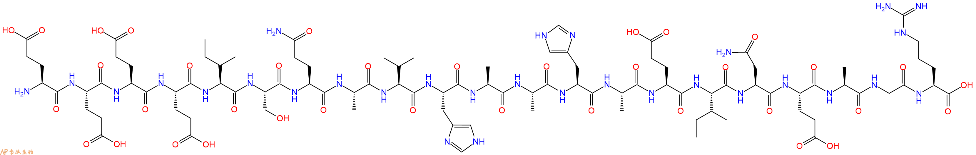 专肽生物产品H2N-Glu-Glu-Glu-Glu-Ile-Ser-Gln-Ala-Val-His-Ala-Ala-His-Ala-Glu-Ile-Asn-Glu-Ala-Gly-Arg-OH