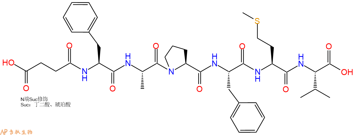 专肽生物产品Suc-Phe-Ala-Pro-Phe-Met-Val-OH