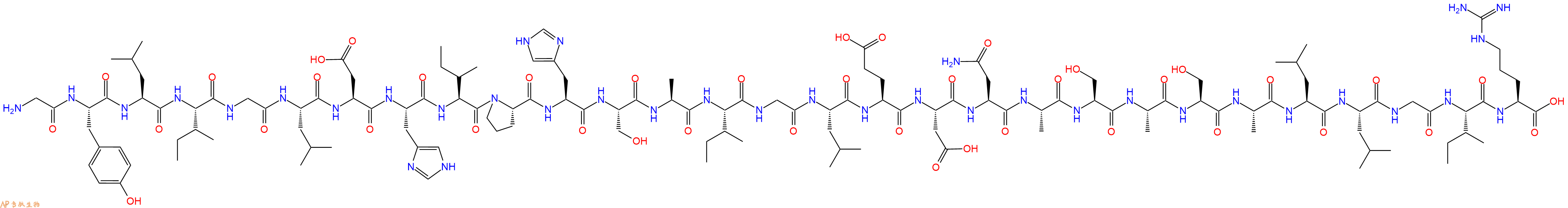 专肽生物产品H2N-Gly-Tyr-Leu-Ile-Gly-Leu-Asp-His-Ile-Pro-His-Ser-Ala-Ile-Gly-Leu-Glu-Asp-Asn-Ala-Ser-Ala-Ser-Ala-Leu-Leu-Gly-Ile-Arg-OH