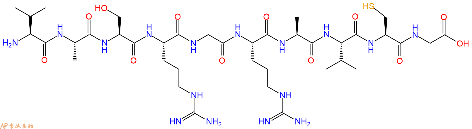 专肽生物产品H2N-Val-Ala-Ser-Arg-Gly-Arg-Ala-Val-Cys-Gly-OH