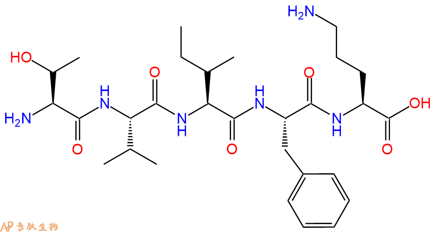 专肽生物产品H2N-Thr-Val-Ile-Phe-Orn-OH