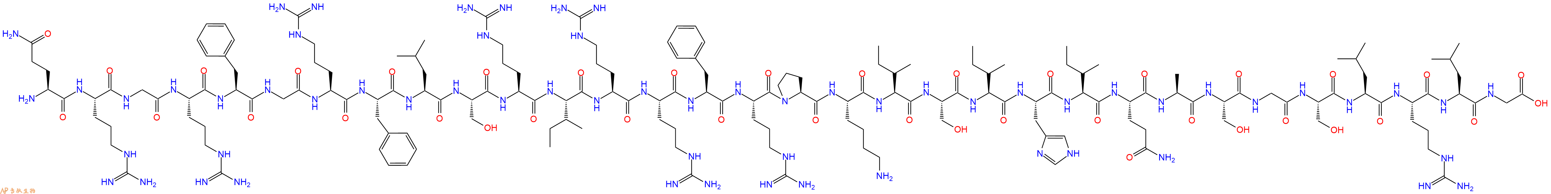 专肽生物产品H2N-Gln-Arg-Gly-Arg-Phe-Gly-Arg-Phe-Leu-Ser-Arg-Ile-Arg-Arg-Phe-Arg-Pro-Lys-Ile-Ser-Ile-His-Ile-Gln-Ala-Ser-Gly-Ser-Leu-Arg-Leu-Gly-OH