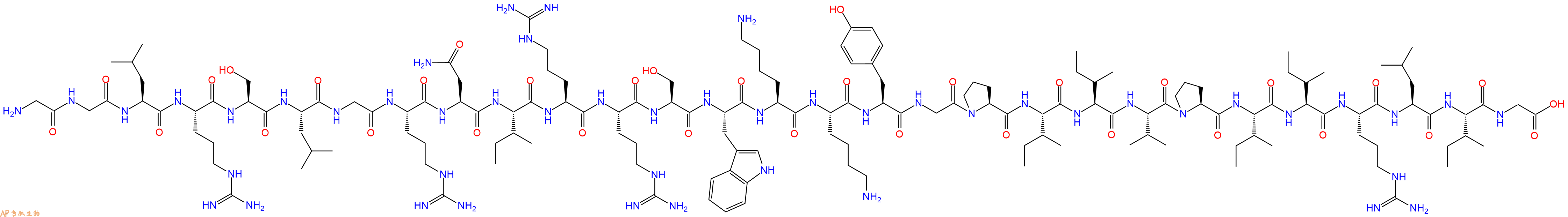 专肽生物产品H2N-Gly-Gly-Leu-Arg-Ser-Leu-Gly-Arg-Asn-Ile-Arg-Arg-Ser-Trp-Lys-Lys-Tyr-Gly-Pro-Ile-Ile-Val-Pro-Ile-Ile-Arg-Leu-Ile-Gly-OH