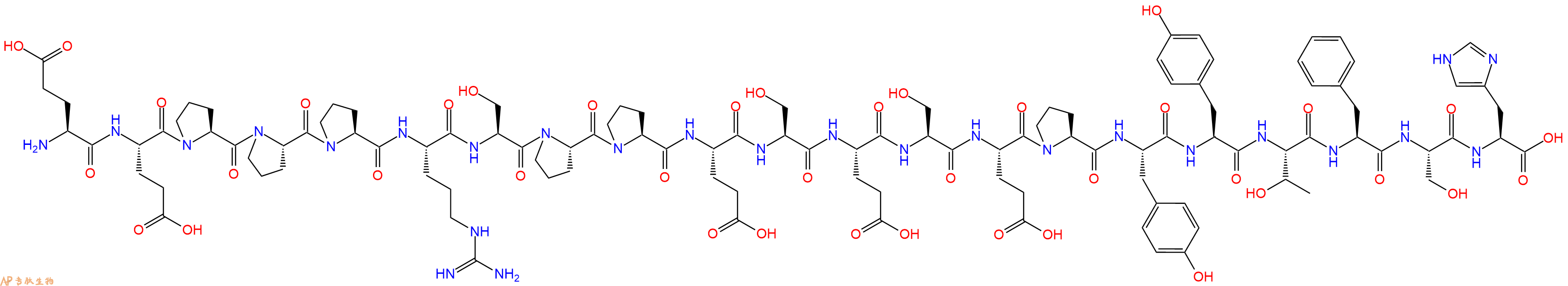 专肽生物产品H2N-Glu-Glu-Pro-Pro-Pro-Arg-Ser-Pro-Pro-Glu-Ser-Glu-Ser-Glu-Pro-Tyr-Tyr-Thr-Phe-Ser-His-OH