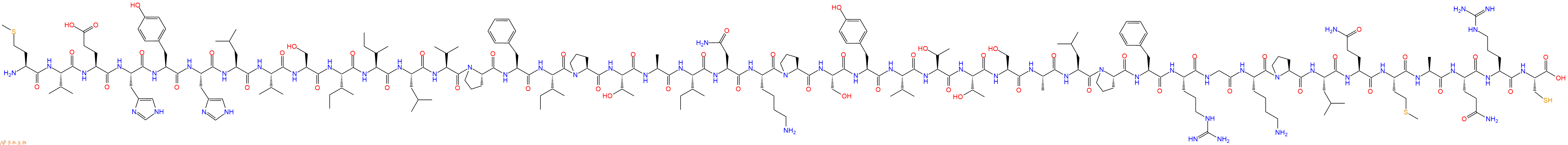 专肽生物产品H2N-Met-Val-Glu-His-Tyr-His-Leu-Val-Ser-Ile-Ile-Leu-Val-Pro-Phe-Ile-Pro-Thr-Ala-Ile-Asn-Lys-Pro-Ser-Tyr-Val-Thr-Thr-Ser-Ala-Leu-Pro-Phe-Arg-Gly-Lys-Pro-Leu-Gln-Met-Ala-Gln-Arg-Cys-OH
