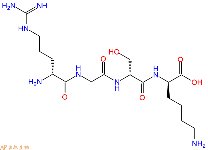 专肽生物产品H2N-DArg-Gly-DSer-DLys-OH