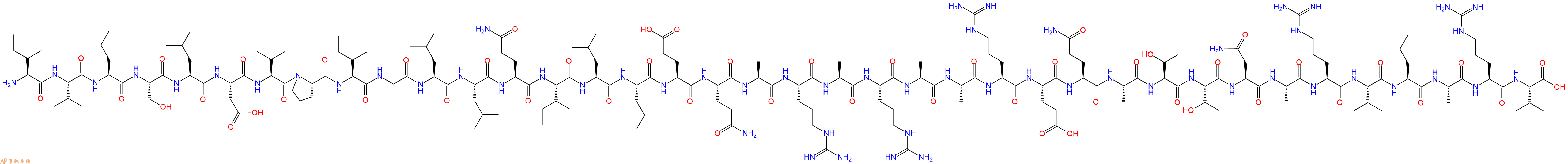 专肽生物产品H2N-Ile-Val-Leu-Ser-Leu-Asp-Val-Pro-Ile-Gly-Leu-Leu-Gln-Ile-Leu-Leu-Glu-Gln-Ala-Arg-Ala-Arg-Ala-Ala-Arg-Glu-Gln-Ala-Thr-Thr-Asn-Ala-Arg-Ile-Leu-Ala-Arg-Val-OH