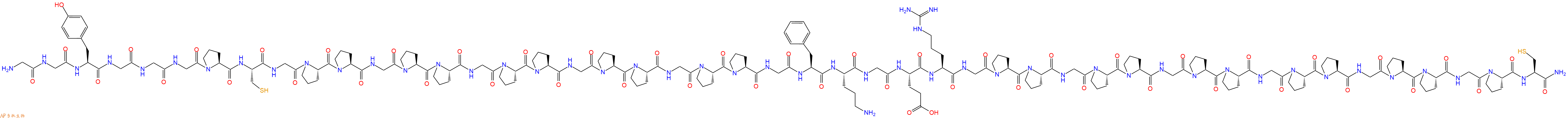 专肽生物产品H2N-Gly-Gly-Tyr-Gly-Gly-Gly-Pro-Cys-Gly-Pro-Pro-Gly-Pro-Pro-Gly-Pro-Pro-Gly-Pro-Pro-Gly-Pro-Pro-Gly-Phe-Orn-Gly-Glu-Arg-Gly-Pro-Pro-Gly-Pro-Pro-Gly-Pro-Pro-Gly-Pro-Pro-Gly-Pro-Pro-Gly-Pro-Cys-NH2