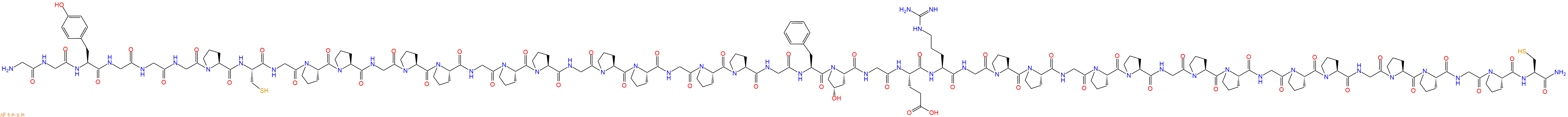 专肽生物产品H2N-Gly-Gly-Tyr-Gly-Gly-Gly-Pro-Cys-Gly-Pro-Pro-Gly-Pro-Pro-Gly-Pro-Pro-Gly-Pro-Pro-Gly-Pro-Pro-Gly-Phe-Hyp-Gly-Glu-Arg-Gly-Pro-Pro-Gly-Pro-Pro-Gly-Pro-Pro-Gly-Pro-Pro-Gly-Pro-Pro-Gly-Pro-Cys-NH2