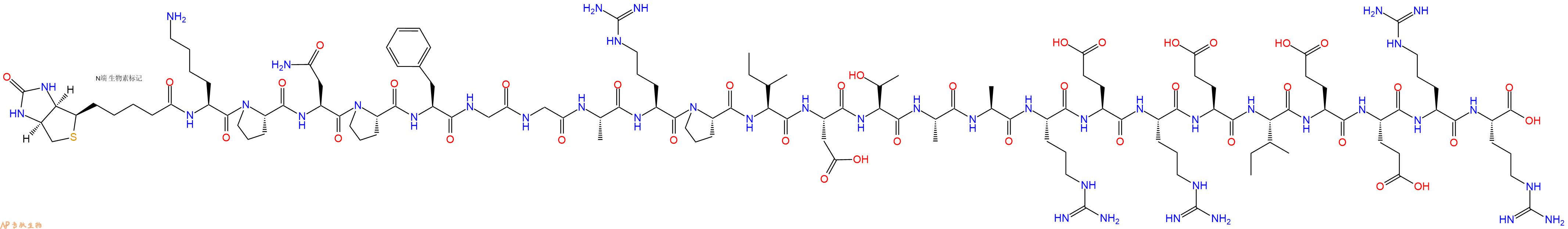 专肽生物产品Biotinyl-Lys-Pro-Asn-Pro-Phe-Gly-Gly-Ala-Arg-Pro-Ile-Asp-Thr-Ala-Ala-Arg-Glu-Arg-Glu-Ile-Glu-Glu-Arg-Arg-OH