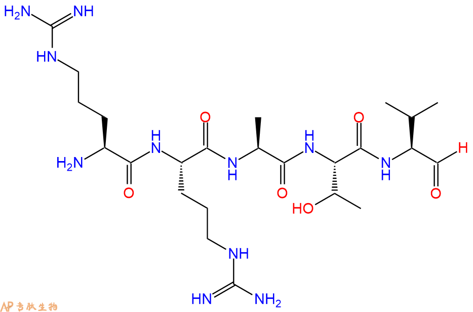 专肽生物产品H2N-Arg-Arg-Ala-Thr-Val-CHO