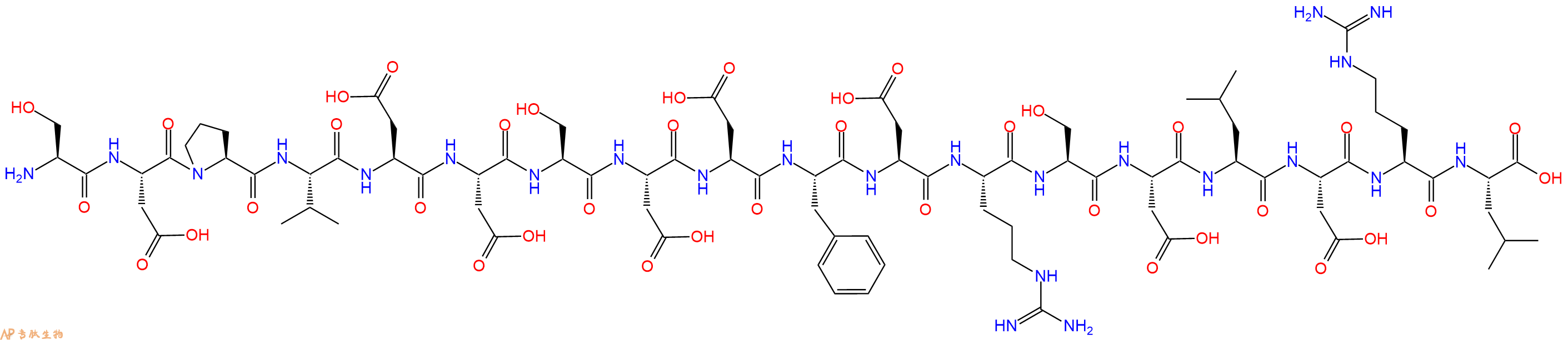 专肽生物产品H2N-Ser-Asp-Pro-Val-Asp-Asp-Ser-Asp-Asp-Phe-Asp-Arg-Ser-Asp-Leu-Asp-Arg-Leu-OH