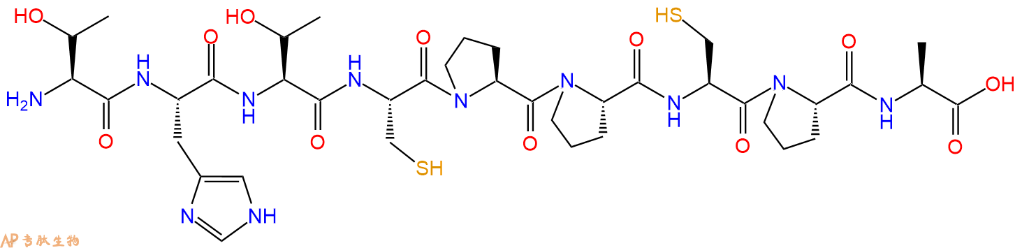 专肽生物产品H2N-Thr-His-Thr-Cys-Pro-Pro-Cys-Pro-Ala-OH