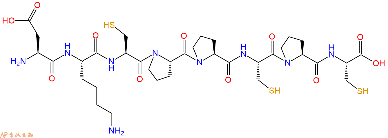 专肽生物产品H2N-Asp-Lys-Cys-Pro-Pro-Cys-Pro-Cys-OH