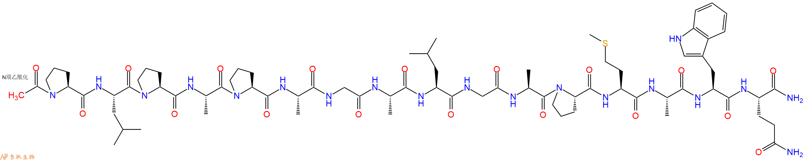 专肽生物产品Ac-Pro-Leu-Pro-Ala-Pro-Ala-Gly-Ala-Leu-Gly-Ala-Pro-Met-Ala-Trp-Gln-NH2