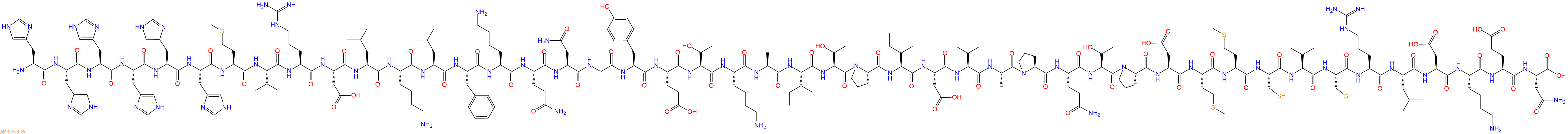 专肽生物产品H2N-His-His-His-His-His-His-Met-Val-Arg-Asp-Leu-Lys-Leu-Phe-Lys-Gln-Asn-Gly-Tyr-Glu-Thr-Lys-Ala-Ile-Thr-Pro-Ile-Asp-Val-Ala-Pro-Gln-Thr-Pro-Asp-Met-Met-Cys-Ile-Cys-Arg-Leu-Asp-Lys-Glu-Asn-OH