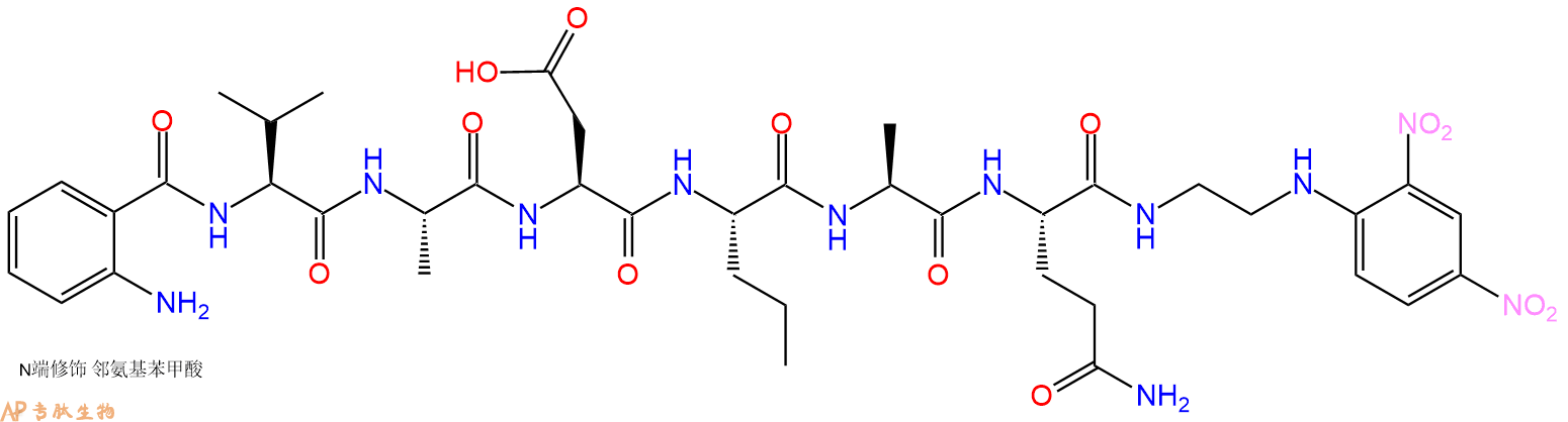 专肽生物产品Abz-Val-Ala-Asp-Nva-Ala-Gln-EDDnp