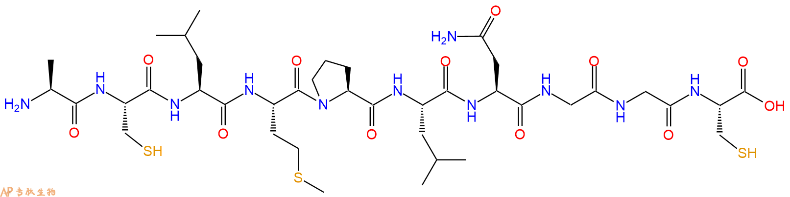 专肽生物产品H2N-Ala-Cys-Leu-Met-Pro-Leu-Asn-Gly-Gly-Cys-OH