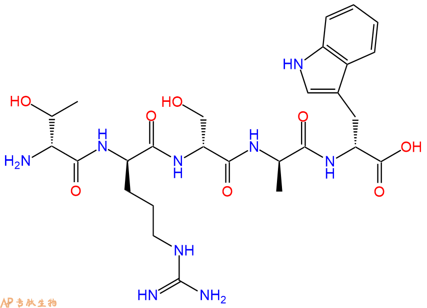专肽生物产品H2N-DThr-DArg-DSer-DAla-DTrp-OH