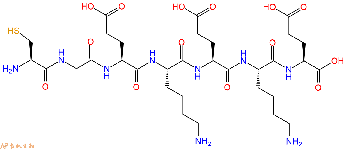 专肽生物产品H2N-Cys-Gly-Glu-Lys-Glu-Lys-Glu-OH