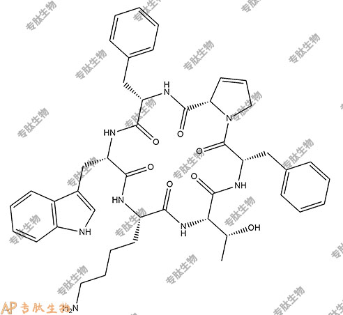 专肽生物产品cyclo(Trp-Lys-Thr-Phe-Pro-Phe)(main chain cyclo)77236-35-2