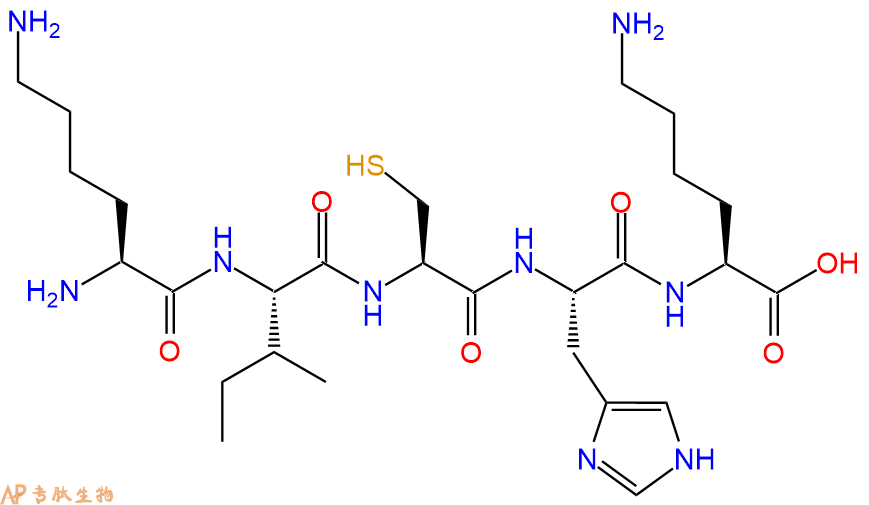 专肽生物产品H2N-Lys-Ile-Cys-His-Lys-OH