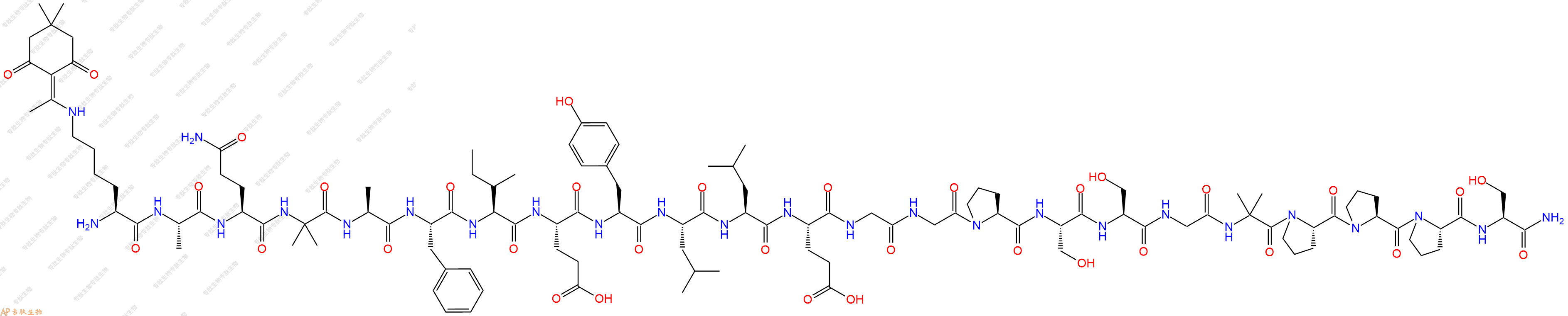 专肽生物产品H2N-Lys(Dde)-Ala-Gln-Aib-Ala-Phe-Ile-Glu-Tyr-Leu-Leu-Glu-Gly-Gly-Pro-Ser-Ser-Gly-Aib-Pro-Pro-Pro-Ser-CONH2