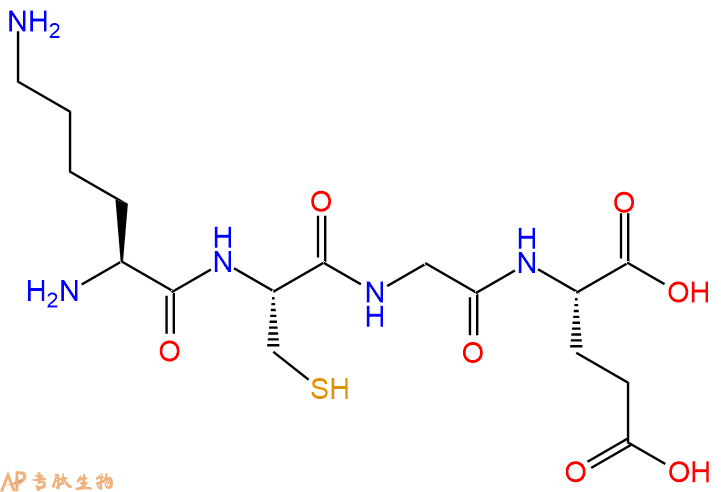 专肽生物产品H2N-Lys-Cys-Gly-Glu-OH