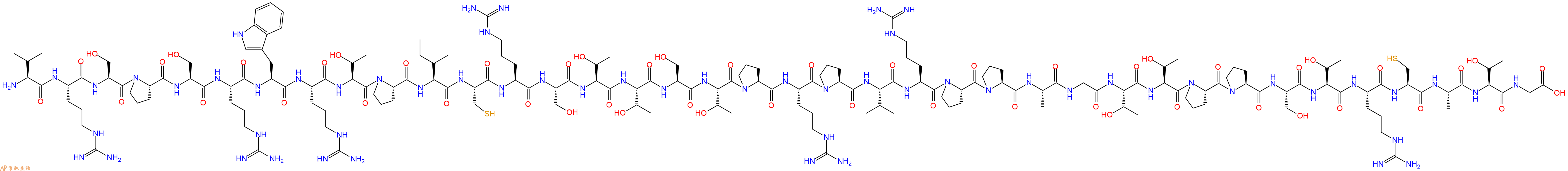 专肽生物产品H2N-Val-Arg-Ser-Pro-Ser-Arg-Trp-Arg-Thr-Pro-Ile-Cys-Arg-Ser-Thr-Thr-Ser-Thr-Pro-Arg-Pro-Val-Arg-Pro-Pro-Ala-Gly-Thr-Thr-Pro-Pro-Ser-Thr-Arg-Cys-Ala-Thr-Gly-OH