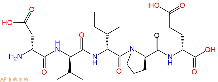 专肽生物产品H2N-DAsp-DVal-DIle-DPro-DGlu-OH