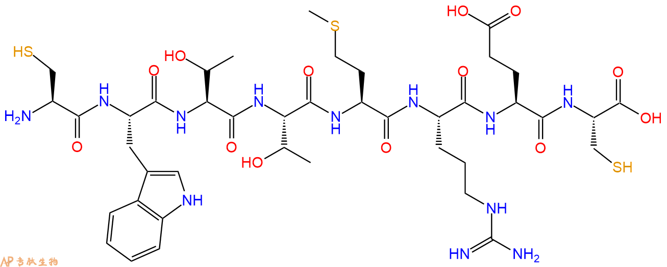 专肽生物产品H2N-Cys-Trp-Thr-Thr-Met-Arg-Glu-Cys-OH