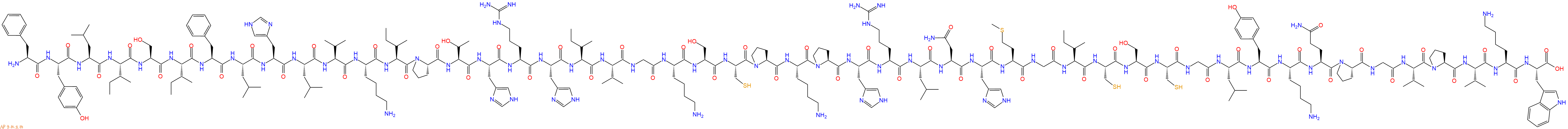 专肽生物产品H2N-Phe-Tyr-Leu-Ile-Ser-Ile-Phe-Leu-His-Leu-Val-Lys-Ile-Pro-Thr-His-Arg-His-Ile-Val-Gly-Lys-Ser-Cys-Pro-Lys-Pro-His-Arg-Leu-Asn-His-Met-Gly-Ile-Cys-Ser-Cys-Gly-Leu-Tyr-Lys-Gln-Pro-Gly-Val-Pro-Val-Lys-Trp-OH