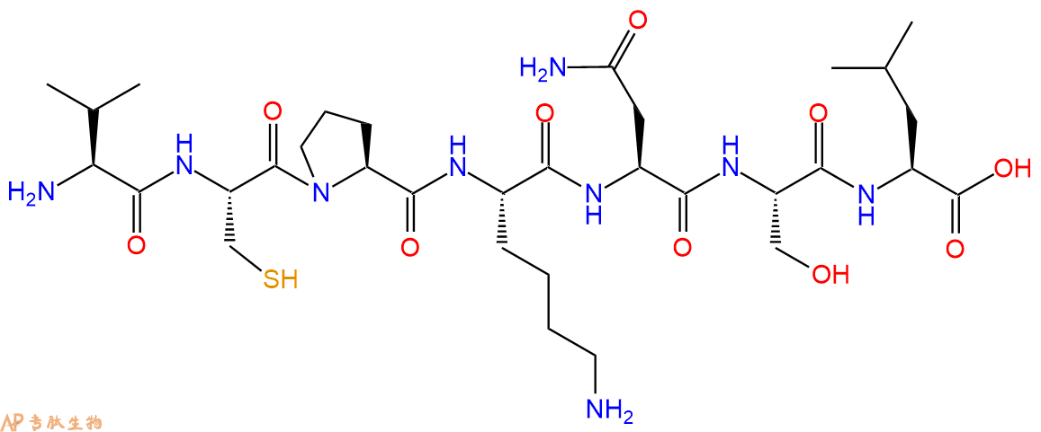 专肽生物产品H2N-Val-Cys-Pro-Lys-Asn-Ser-Leu-OH