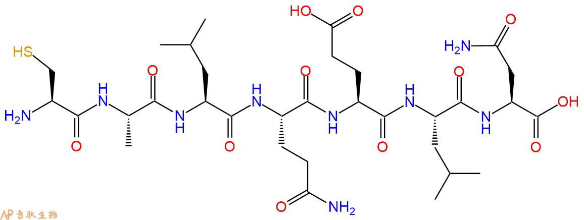 专肽生物产品H2N-Cys-Ala-Leu-Gln-Glu-Leu-Asn-OH