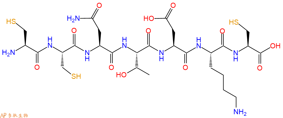 专肽生物产品H2N-Cys-Cys-Asn-Thr-Asp-Lys-Cys-OH