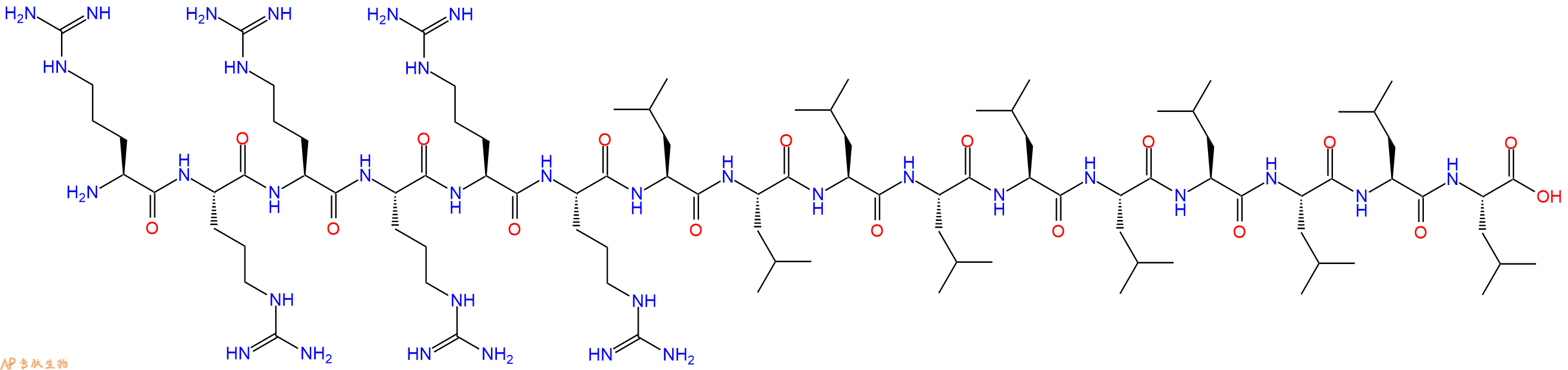 专肽生物产品H2N-Arg-Arg-Arg-Arg-Arg-Arg-Leu-Leu-Leu-Leu-Leu-Leu-Leu-Leu-Leu-Leu-OH