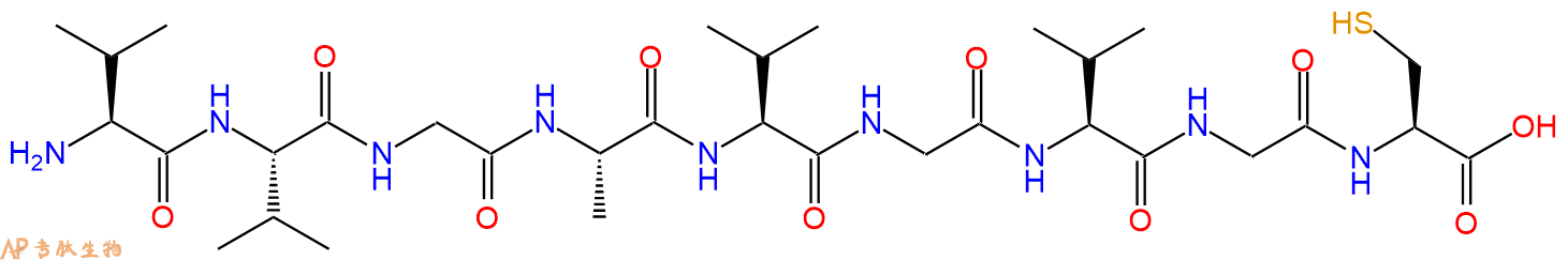 专肽生物产品H2N-Val-Val-Gly-Ala-Val-Gly-Val-Gly-Cys-OH