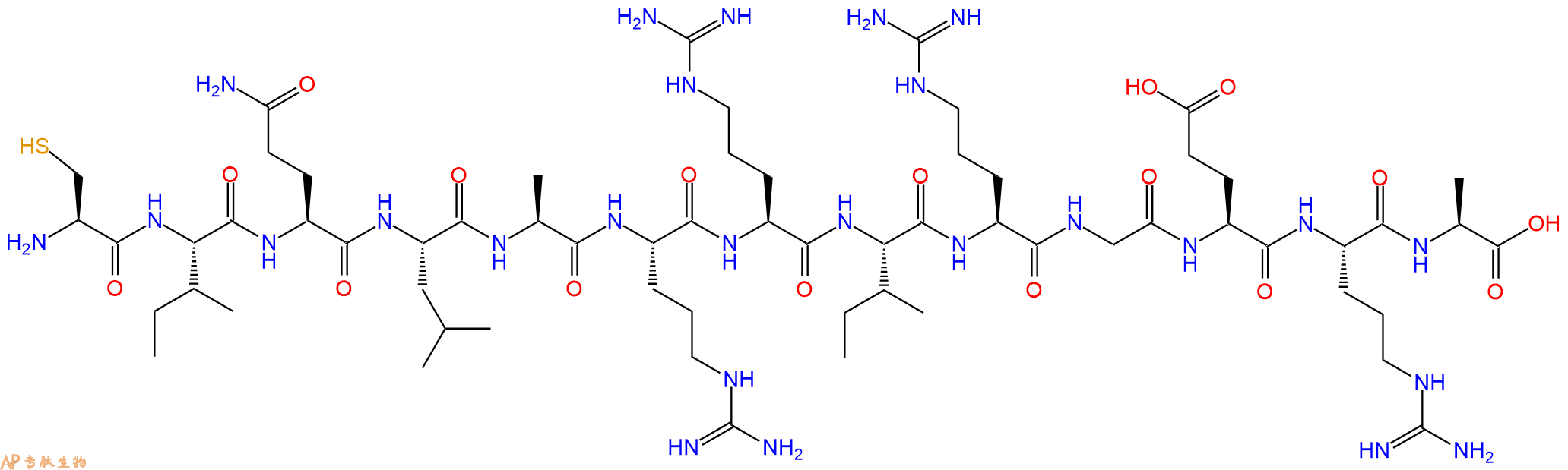 专肽生物产品H2N-Cys-Ile-Gln-Leu-Ala-Arg-Arg-Ile-Arg-Gly-Glu-Arg-Ala-OH