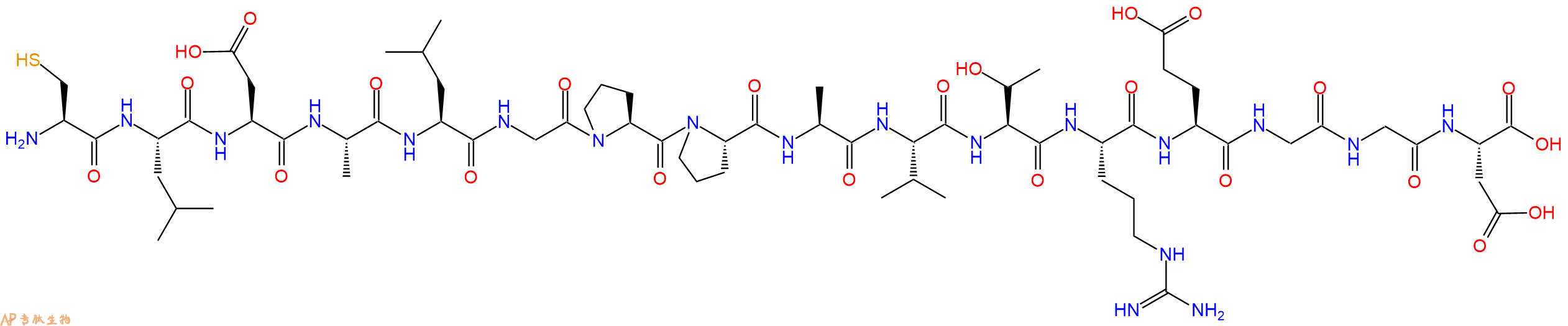 专肽生物产品H2N-Cys-Leu-Asp-Ala-Leu-Gly-Pro-Pro-Ala-Val-Thr-Arg-Glu-Gly-Gly-Asp-OH