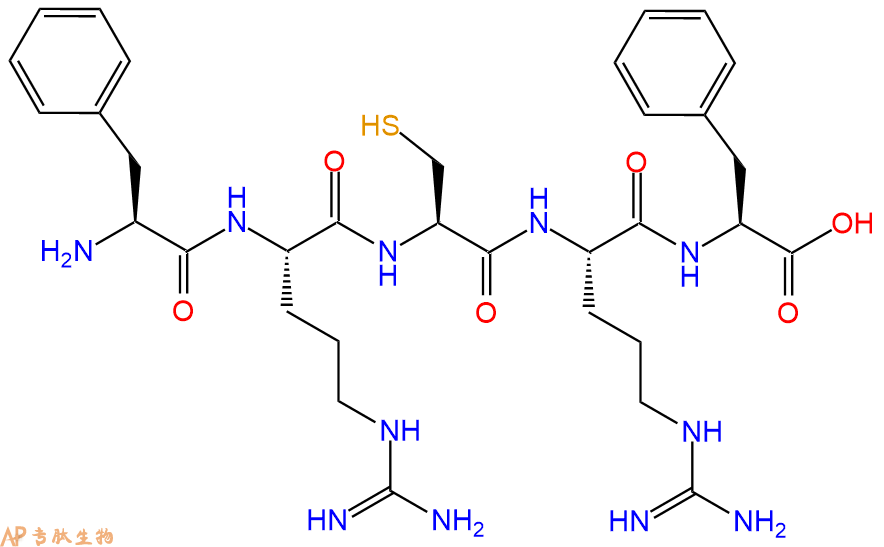 专肽生物产品H2N-Phe-Arg-Cys-Arg-Phe-OH